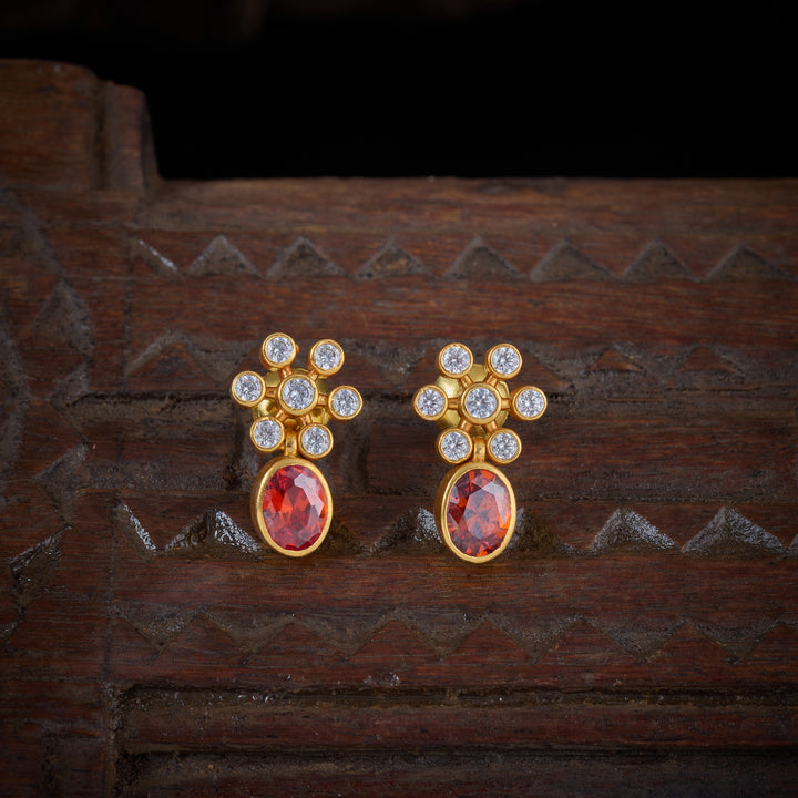 Kesariya Phool Studs