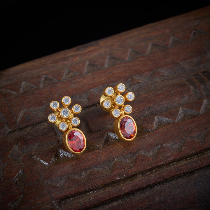 Kesariya Phool Studs