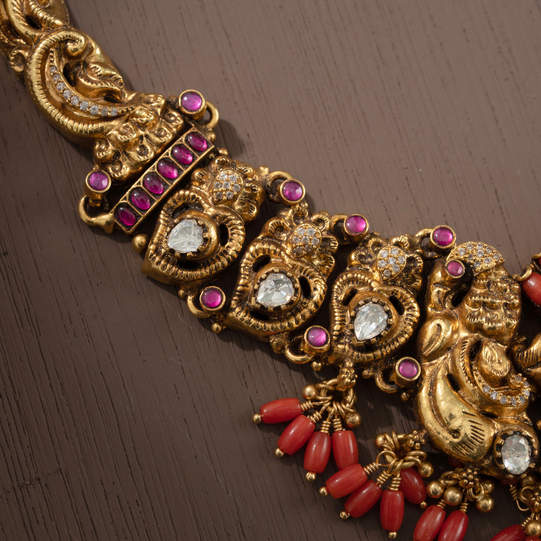 Padma Sindoori Short Necklace