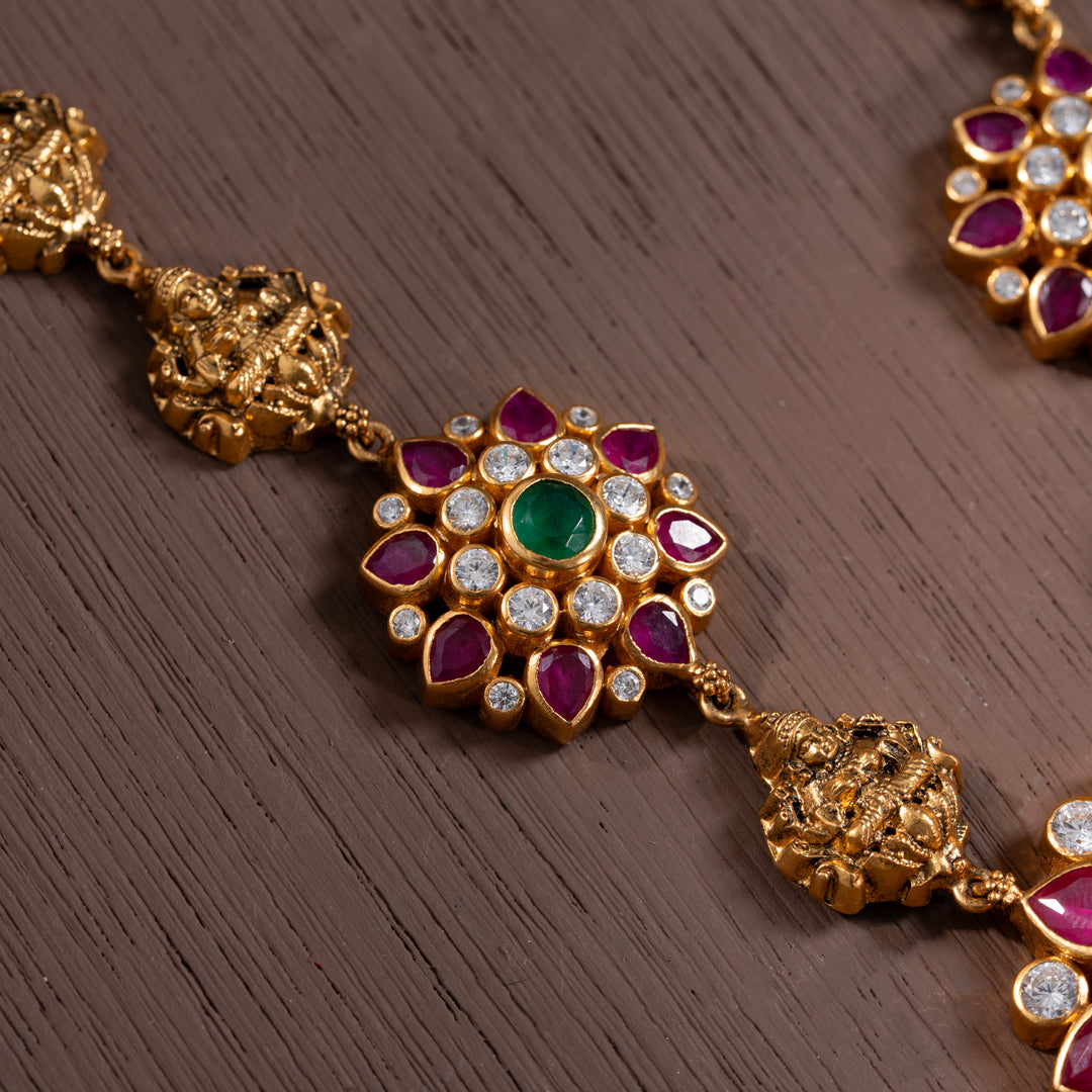 Vaijayanti Ruby Short Necklace