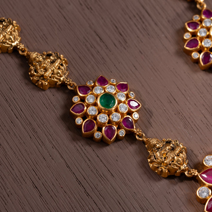 Vaijayanti Ruby Short Necklace