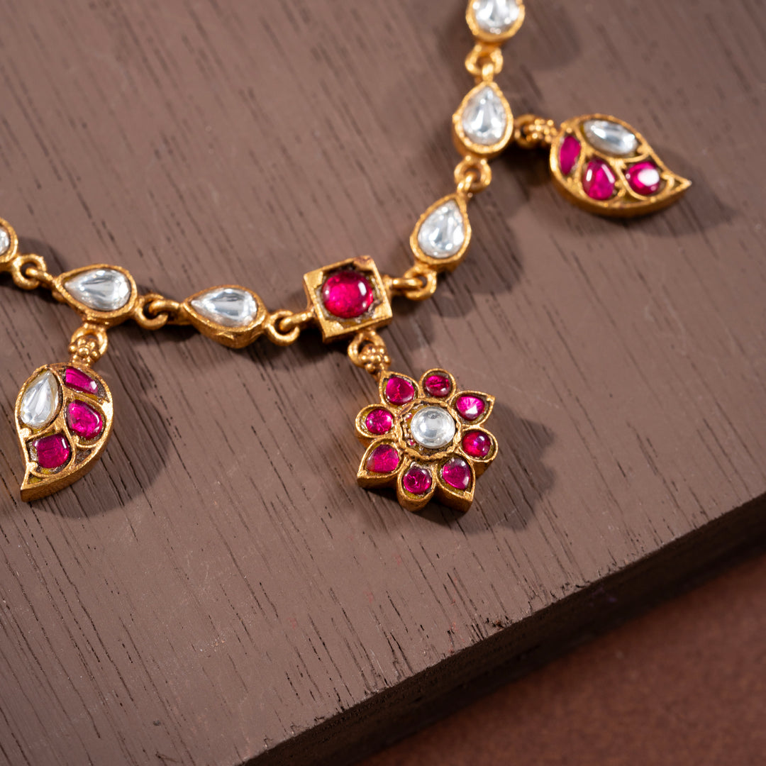 Ruby Gulmohar Short Necklace