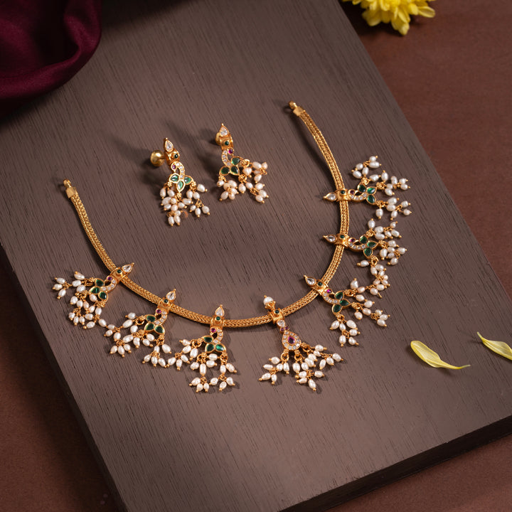 Mayura Pearl Ensemble Necklace Set