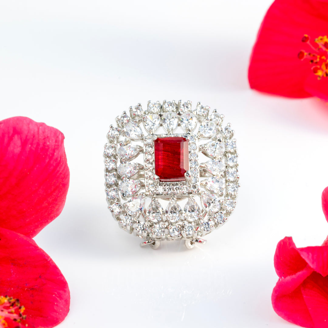 Clarivy Red Stud Earrings