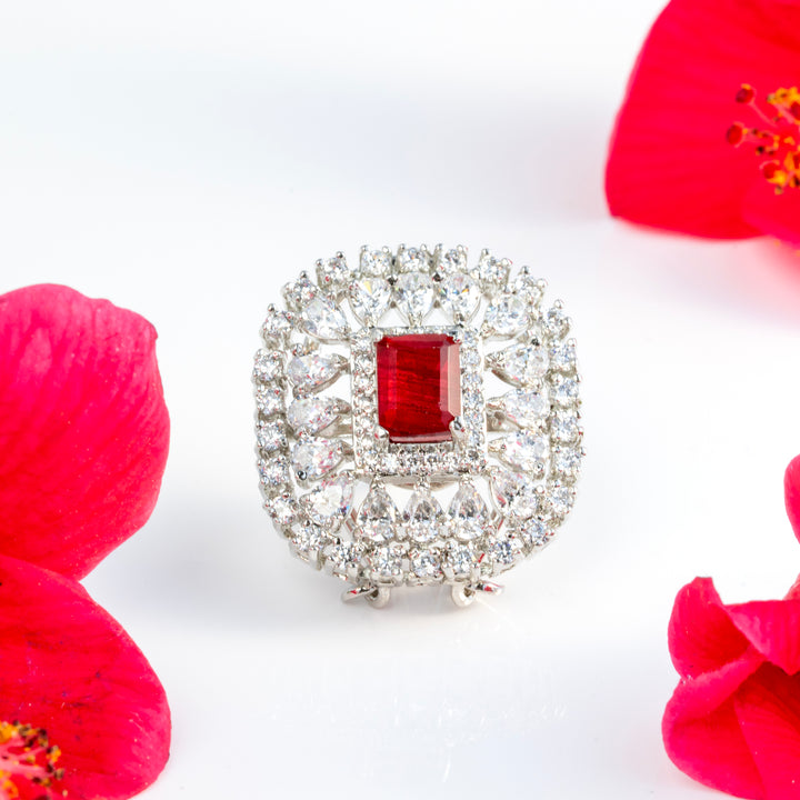 Clarivy Red Stud Earrings