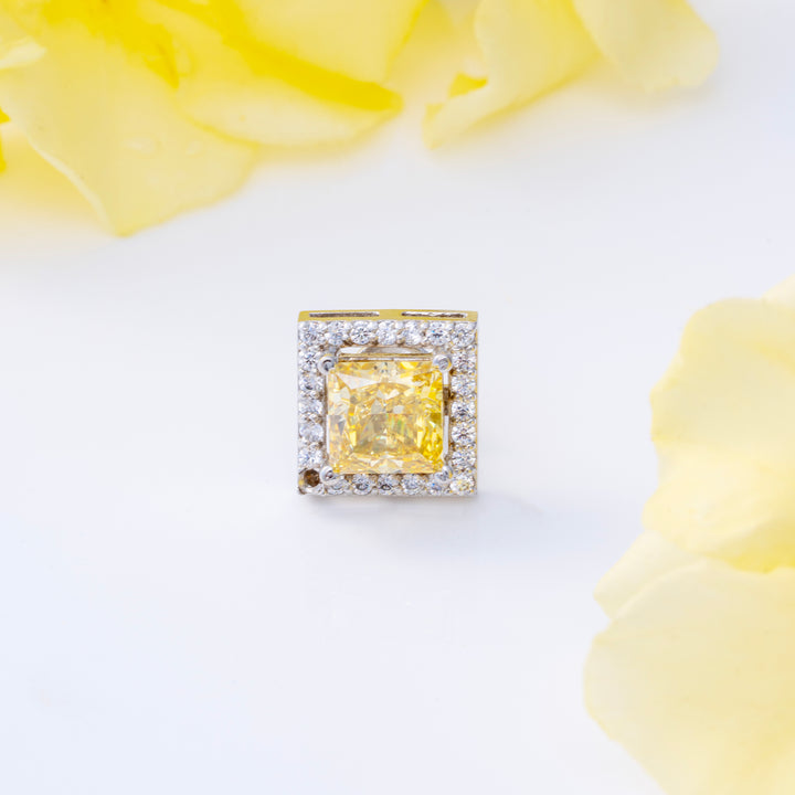 Yellow-Fire CZ Studs