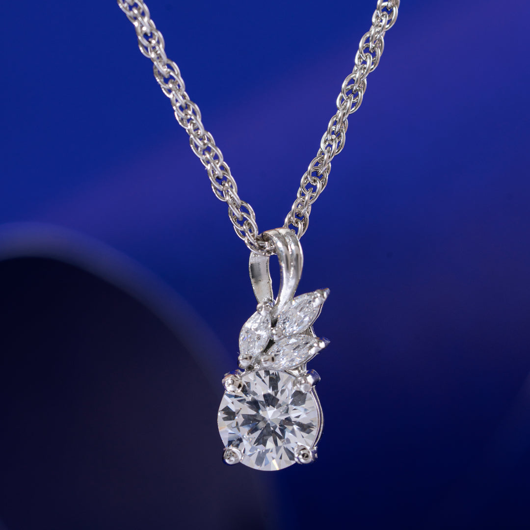 Crystal Tetra Drop Chain Pendant