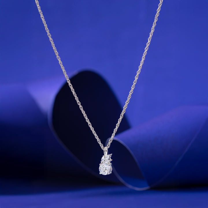 Crystal Tetra Drop Chain Pendant