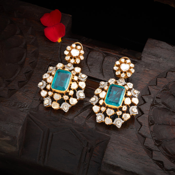 Essenza Emerald Danglers