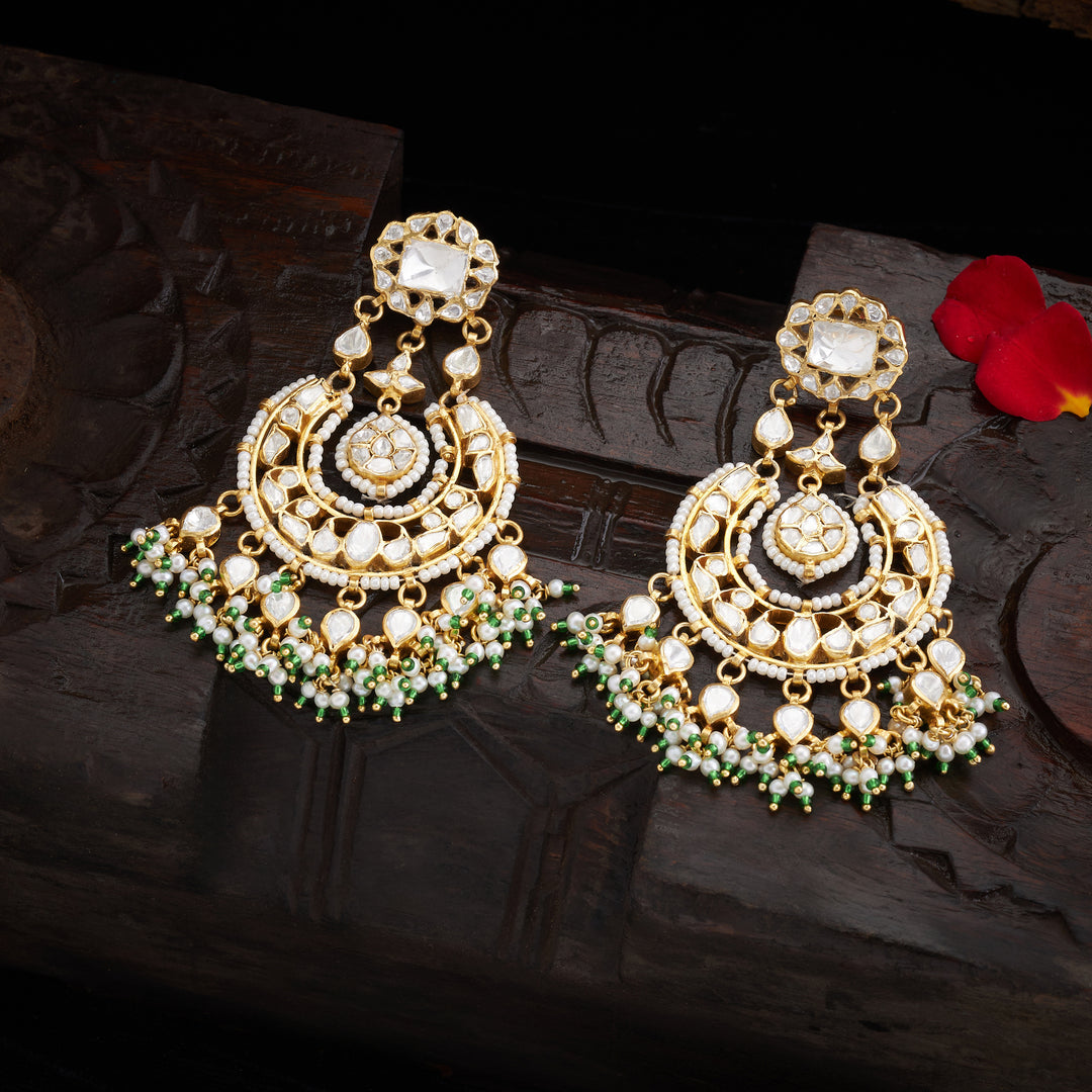 Moissanite Gul Chandbali