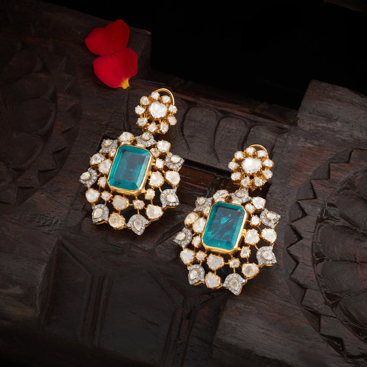 Essenza Emerald Danglers