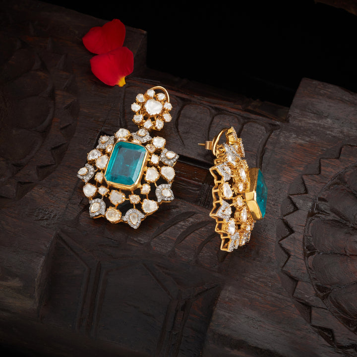 Essenza Emerald Danglers