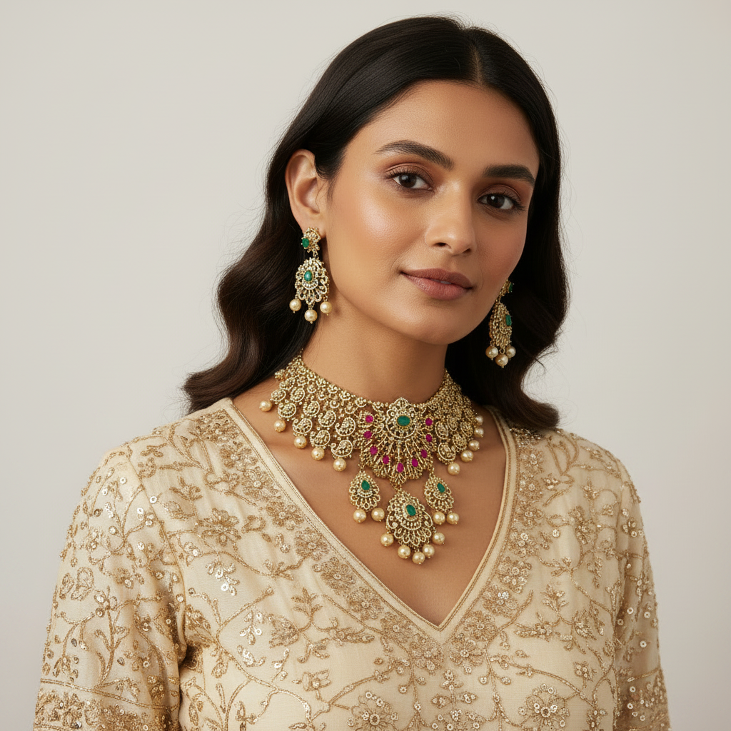 Mango Royale CZ Choker Set
