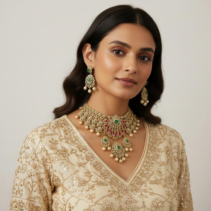 Mango Royale CZ Choker Set