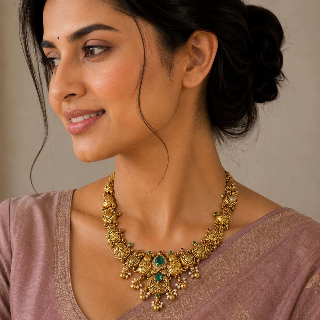 Neelmayur Nakshi Necklace