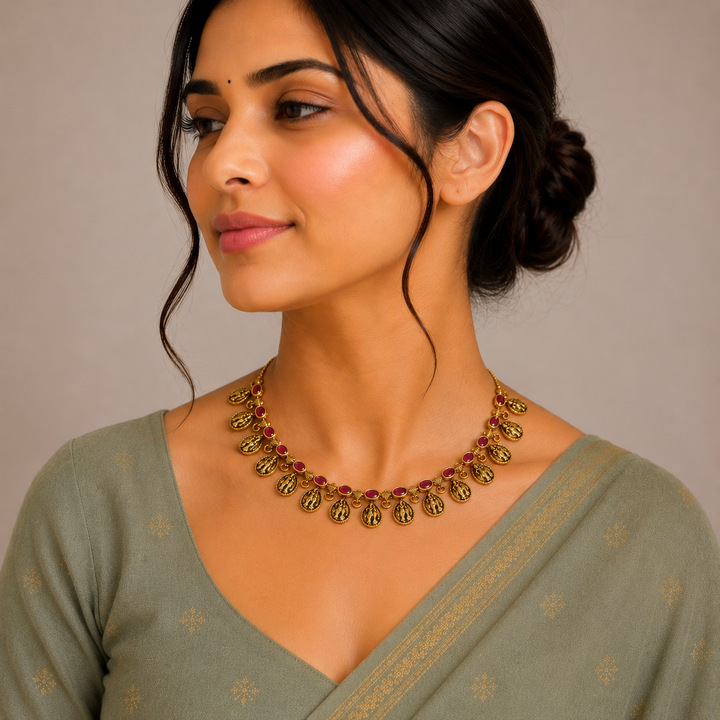 Shyam Sakhi Temple Necklace