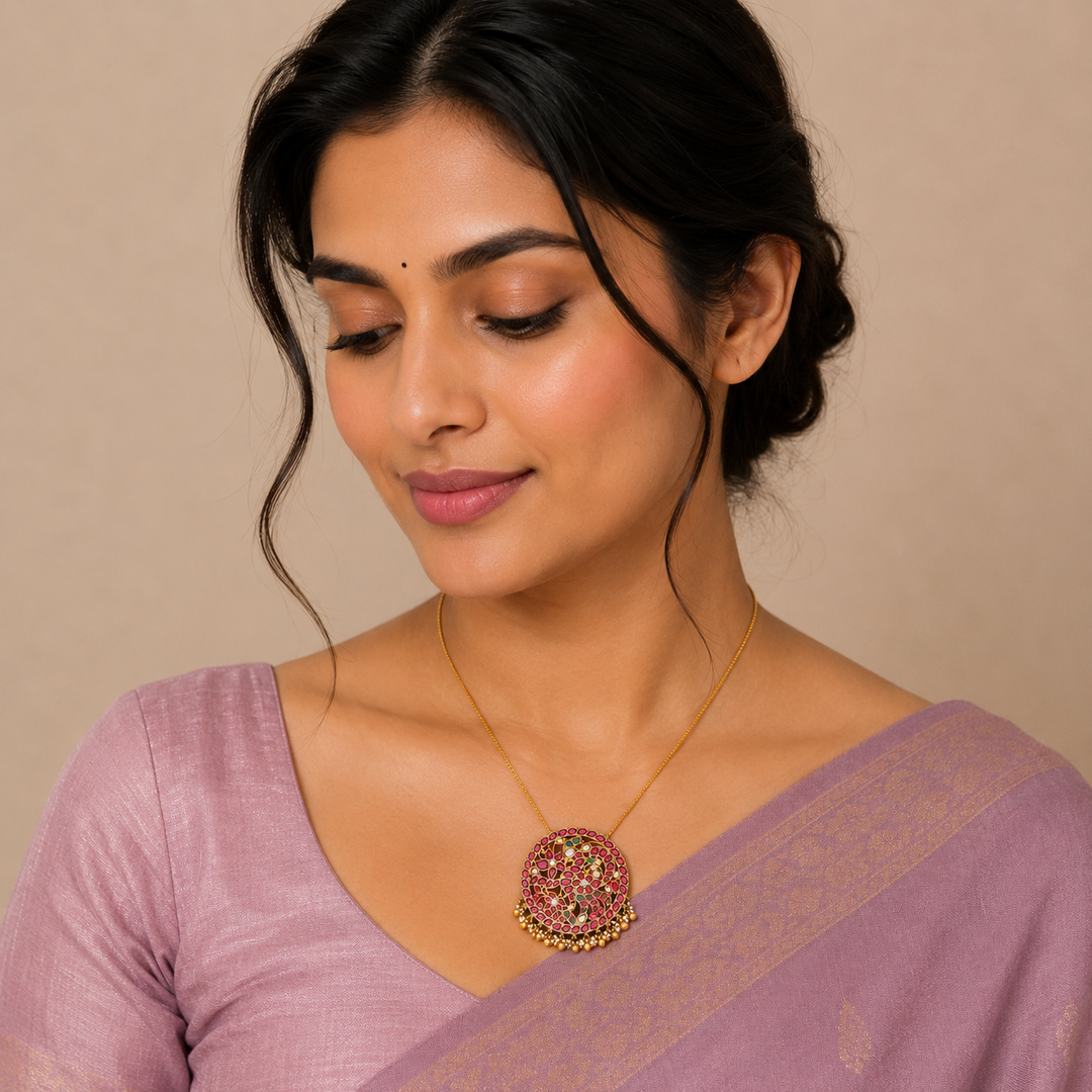 Chandrika-Mor Kundan Pendant