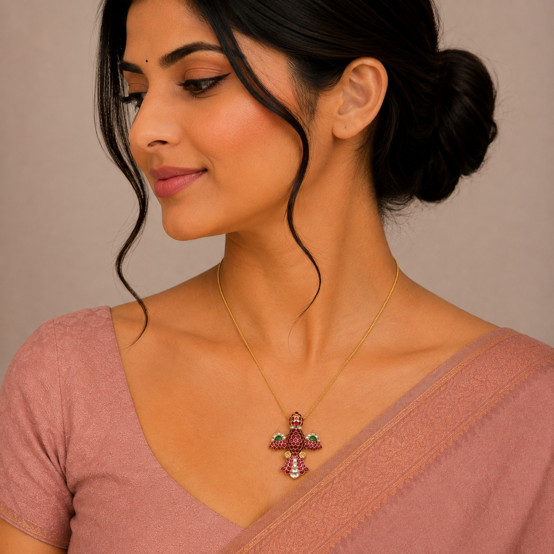 Bhakta-Garuda Kundan Pendant