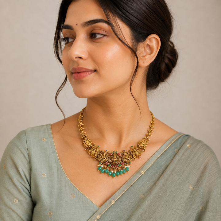 Hemamalini Temple Necklace