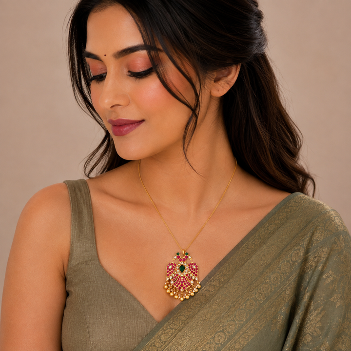 Dwi-Mukha Kundan Pendant