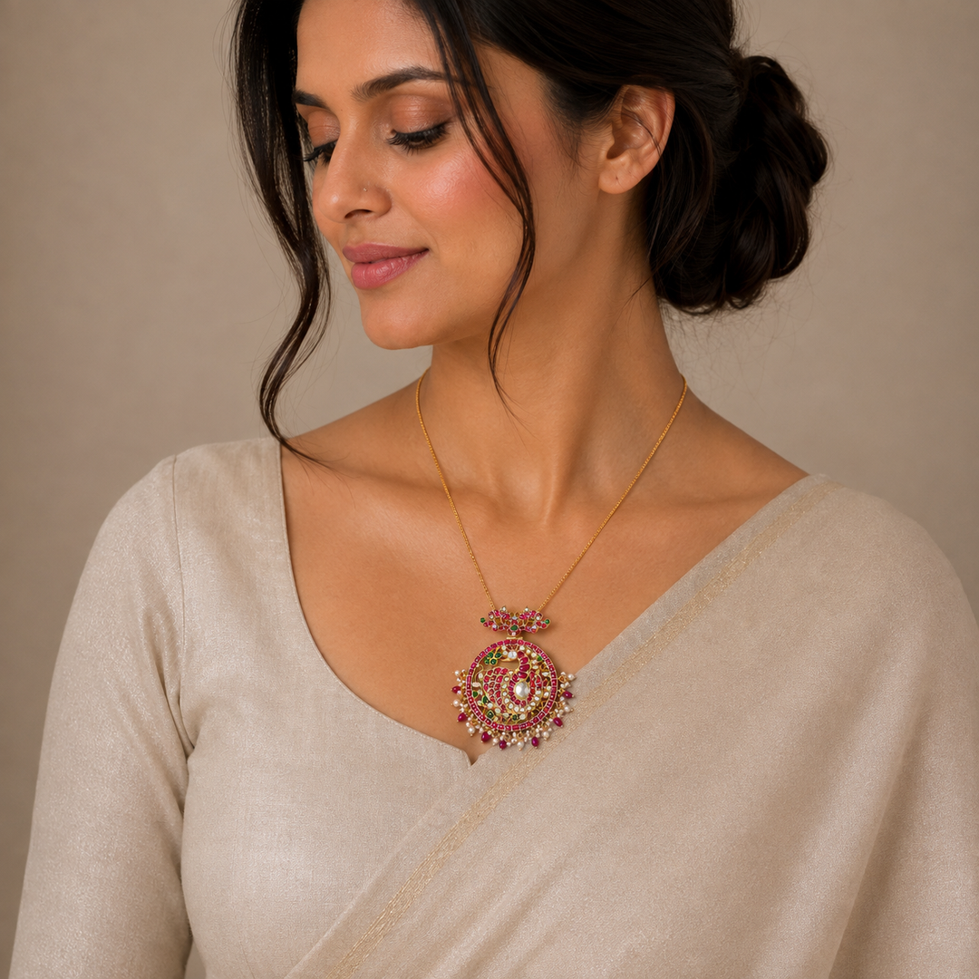 Mor Sundari Kundan Pendant