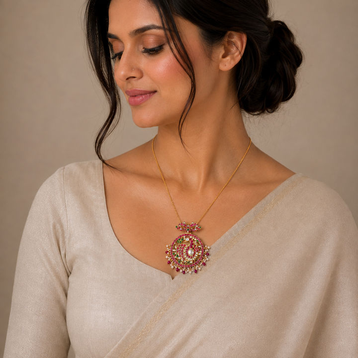 Mor Sundari Kundan Pendant