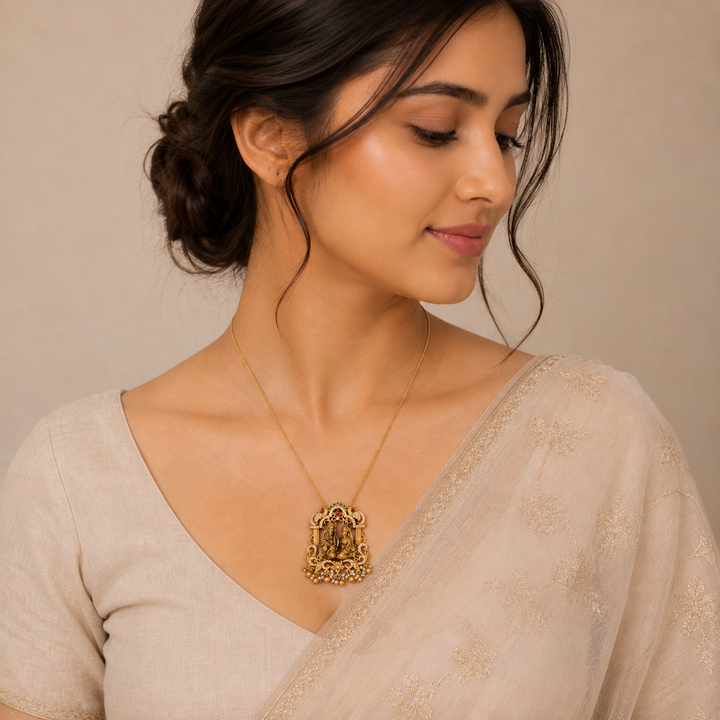 Krishna Priya Jadau Pendant