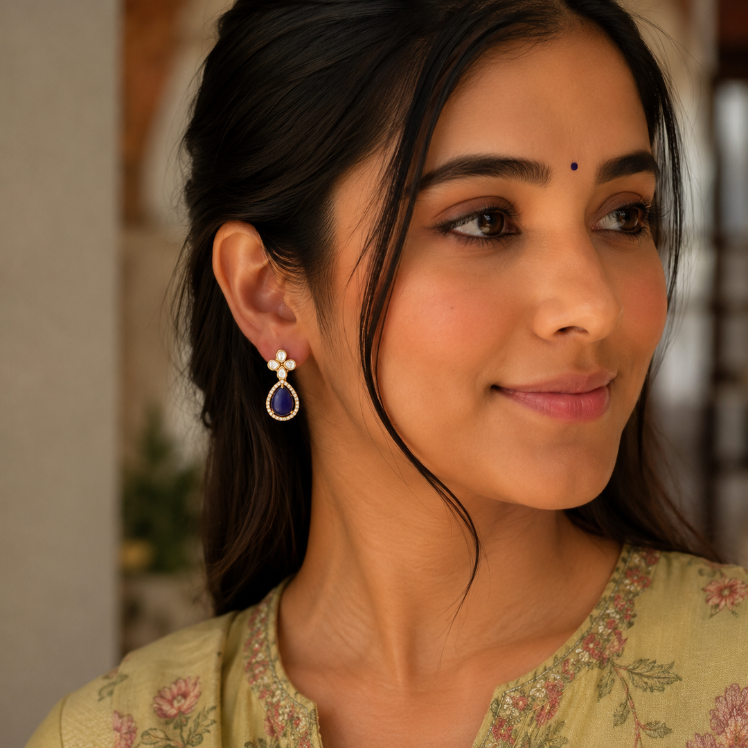 Ocean Glow Moissanite Danglers