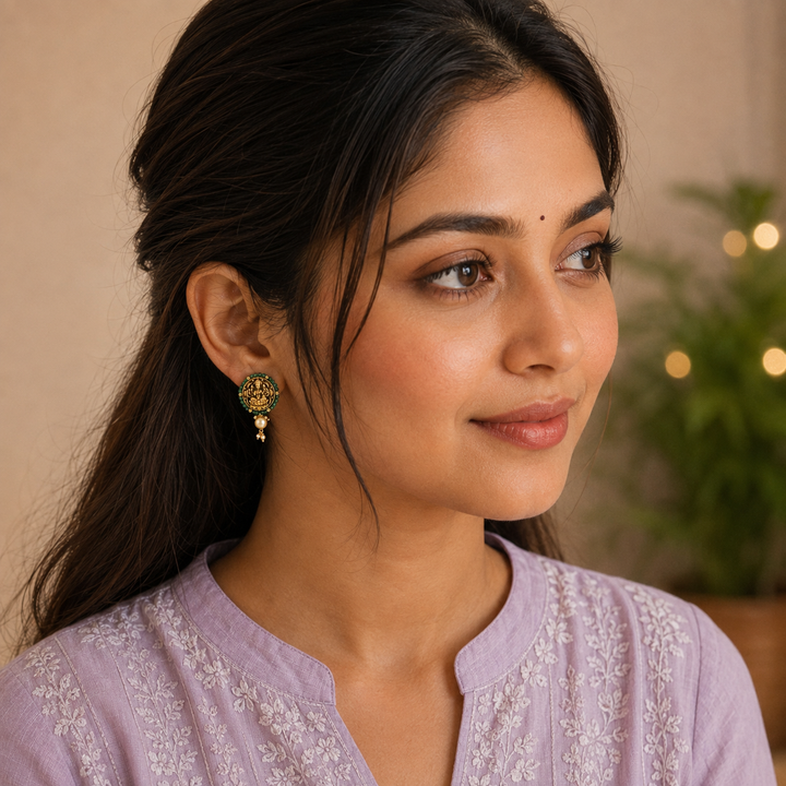 Lakshmi Divine Temple Studs