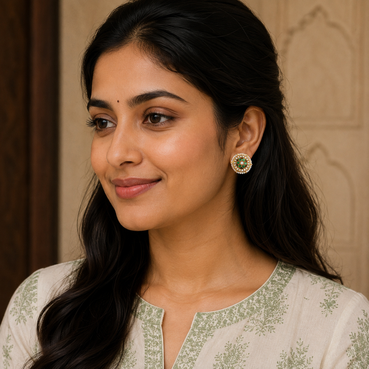 Pushpa Kirana Kundan Studs