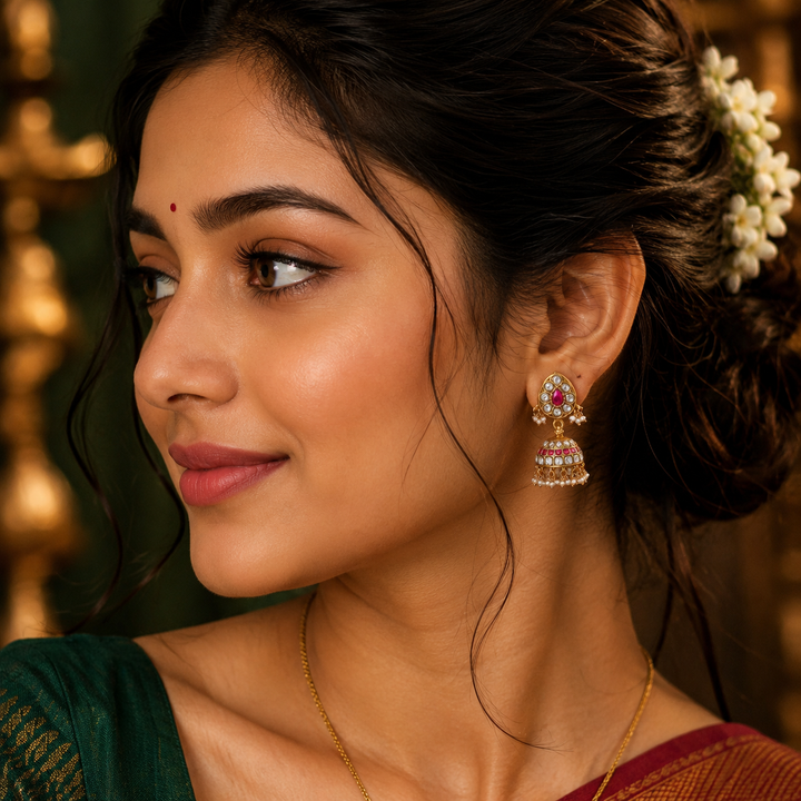 Amara Bloom Kundan Jhumki