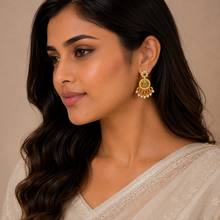 Stone Phoolwari Danglers