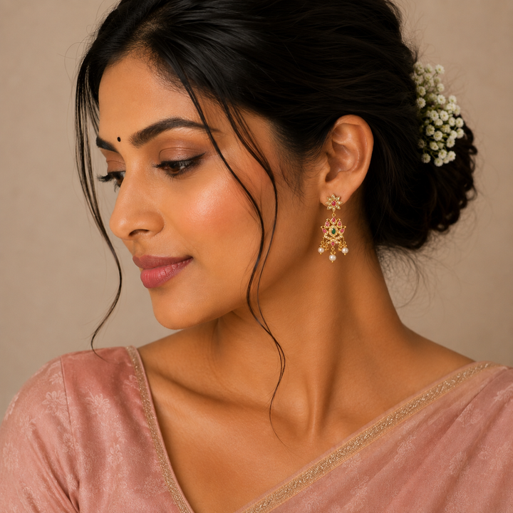 Blooming Manjari Stone Danglers