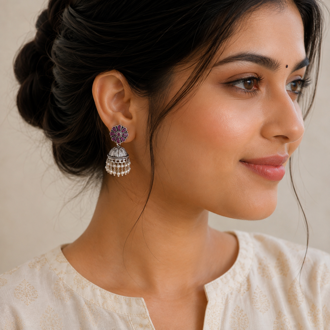 Orlina Oxidised Jhumki