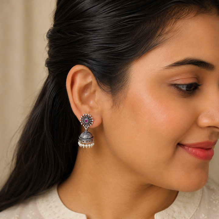 Kankana Oxidised Jhumki