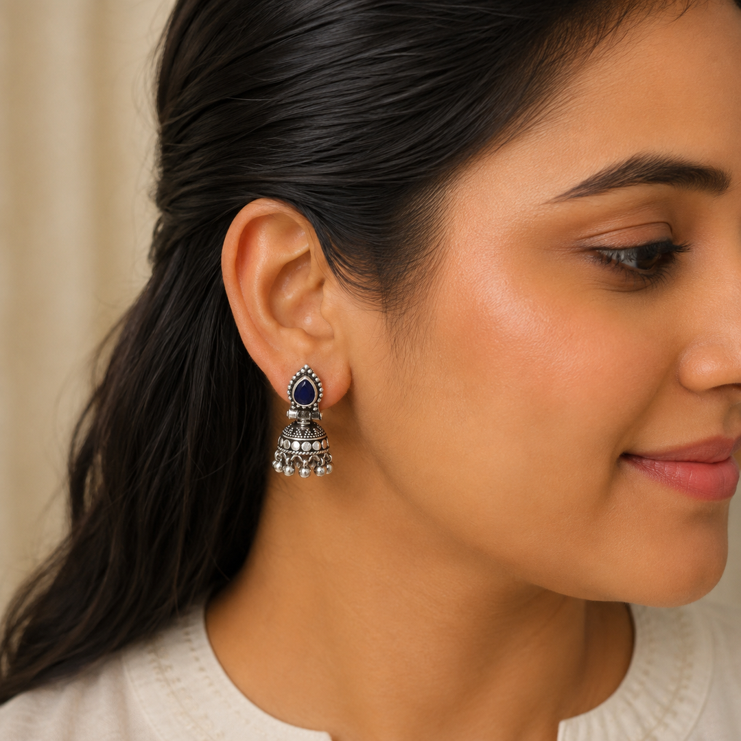 Rukhsar Oxidised Jhumki