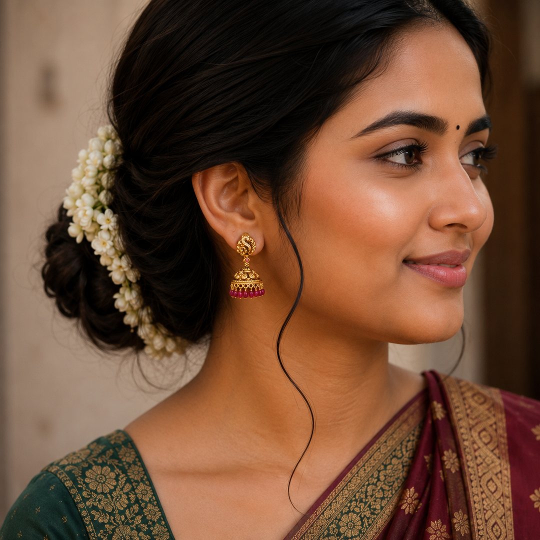 Floral Edge Nakshi Jhumki