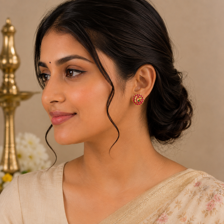 Mayurika Kundan Studs
