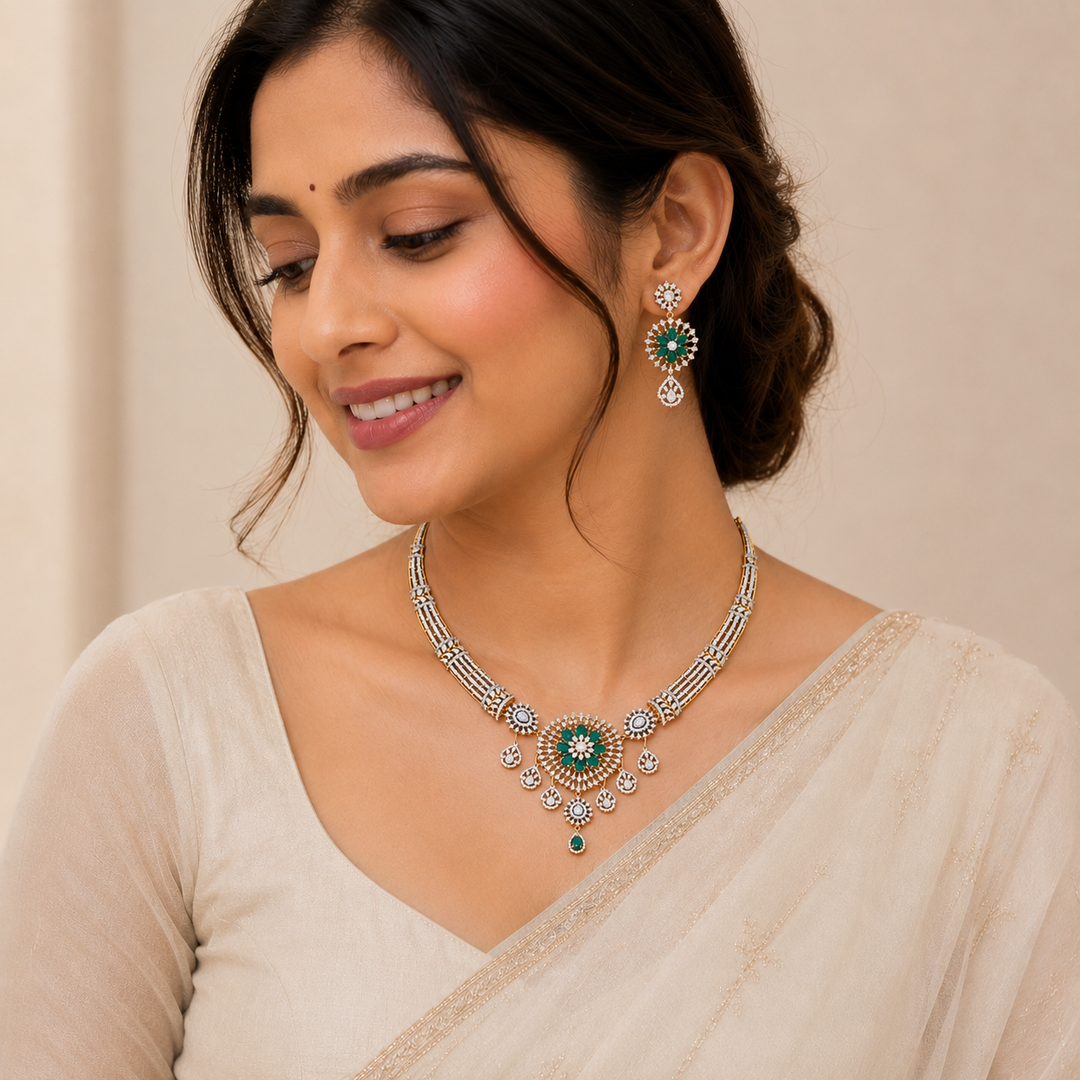 Shine Aura CZ Necklace Set