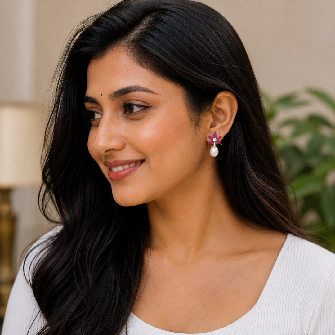 Pink-Pearl Studs