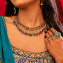 Rajwadi Neelkanth Necklace Set