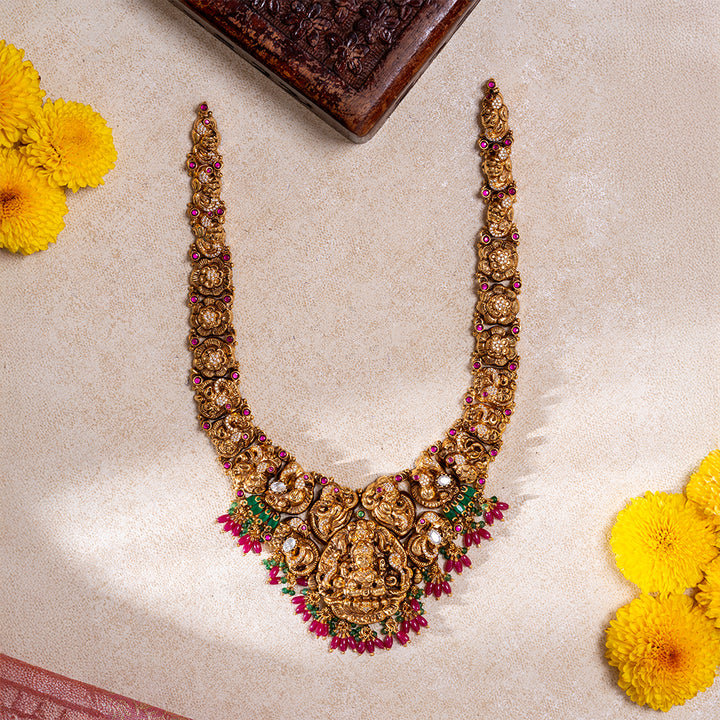 Sri Pushpa Mayil Long Necklace