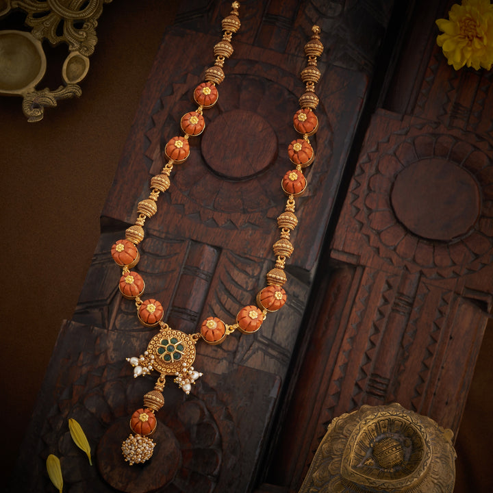 Mallikaara Coral Antique Necklace