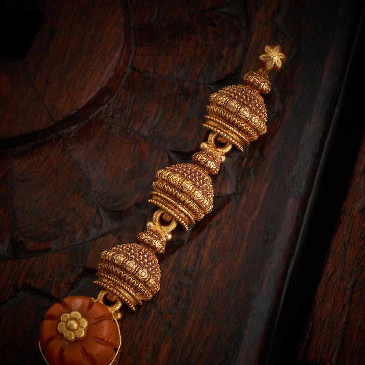 Mallikaara Coral Antique Necklace