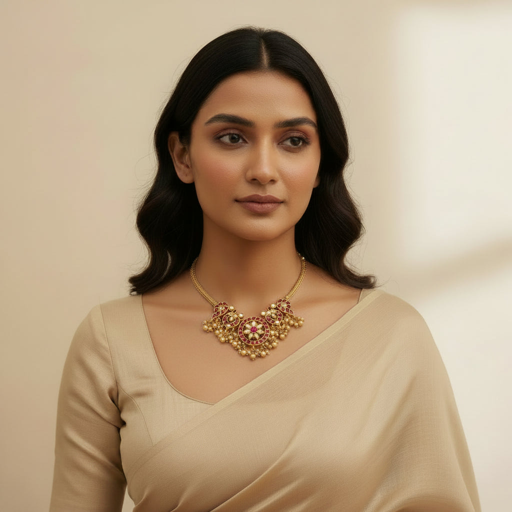 Surabhipushpa Kundan Necklace