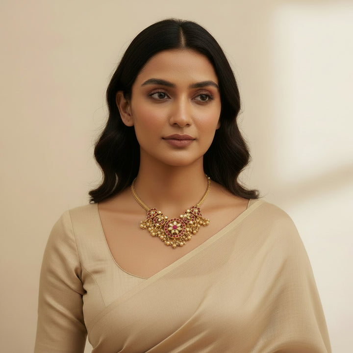 Surabhipushpa Kundan Necklace