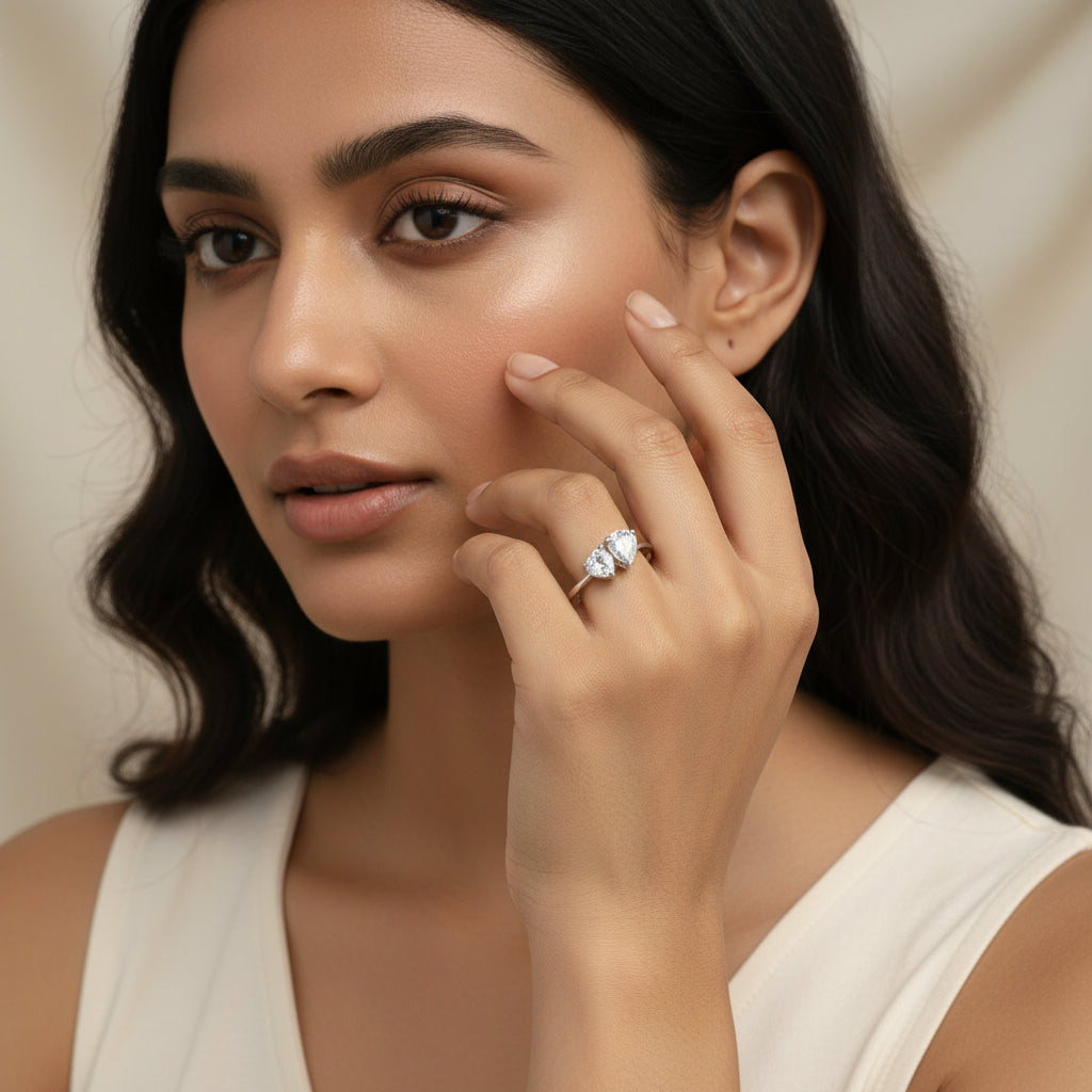 Pear-Heart Ring