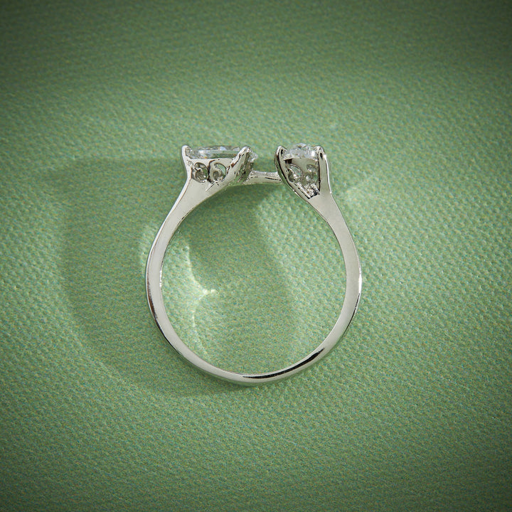Oval Drop CZ Ring