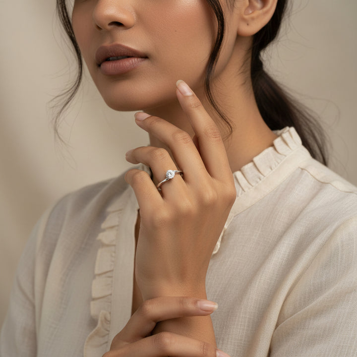 Opaline Curve Ring