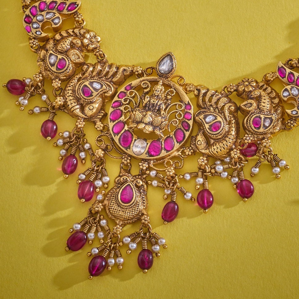Velmira Peacock Lakshmi Necklace